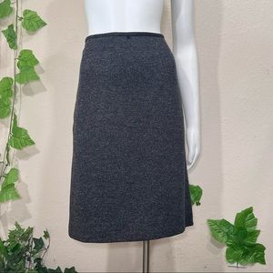Tahari Black Gray Tweed Pencil Skirt